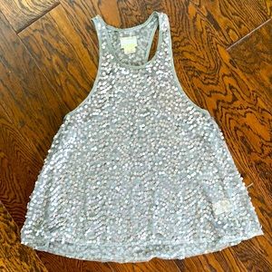Intimately by Free People sequin sparkle tank S